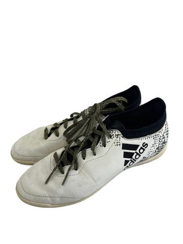 Used Adidas X 16.3 Soccer Indoor Shoes White Junior 05.5 11692-S000159447