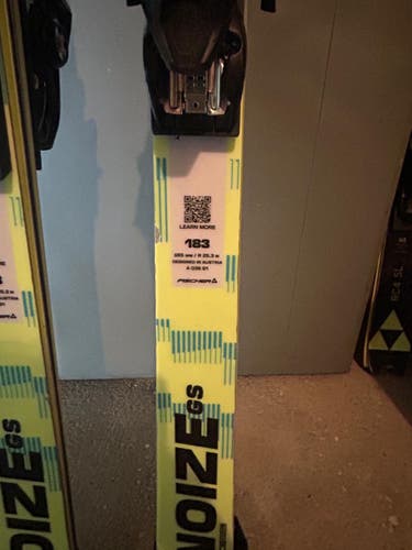 2025 Fischer Racing 183 cm RC4 GS Skis With Bindings (Used)