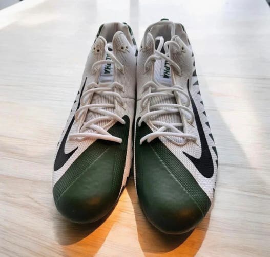 New Nike Alpha Menace Pro Mid Football Cleats White Pine Green Men's 17