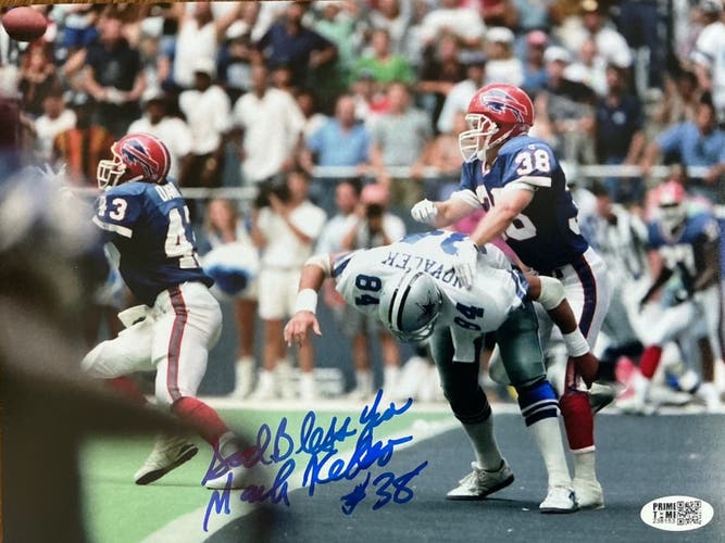 Mark Kelso Autographed Signed 8x10 Photo Inscribed Bills NFL Prime Time COA #38