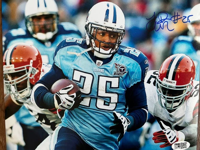 Lendale White Autographed Signed 8x10 Photo Tennessee Titans NFL Prime Time COA
