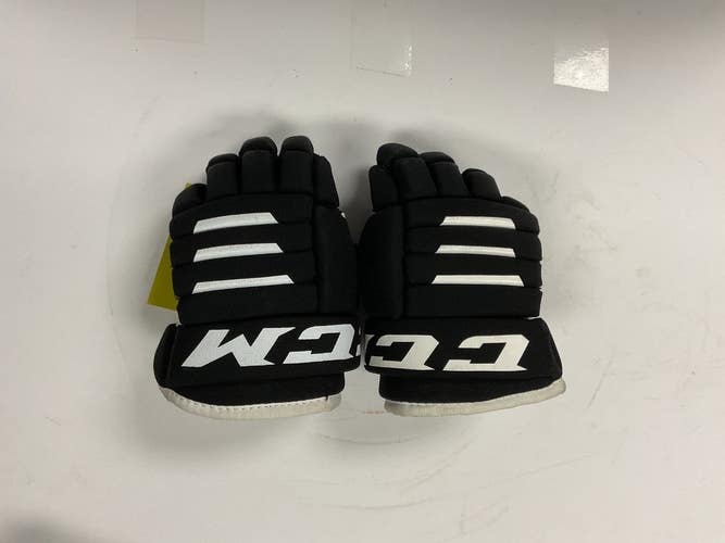 Used CCM TACKS 4R2 Junior Gloves Black 10" 11855-S000212263