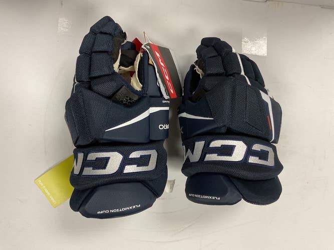 Used CCM TACKS XF PRO Senior Gloves Navy Blue 13" 11855-S000212261