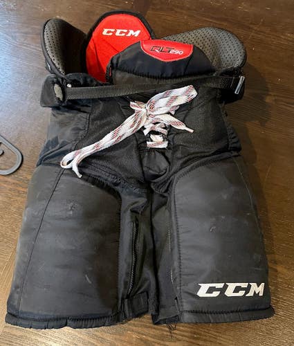 Black Intermediate JR Large CCM QLT 290 Hockey Pants (Used)