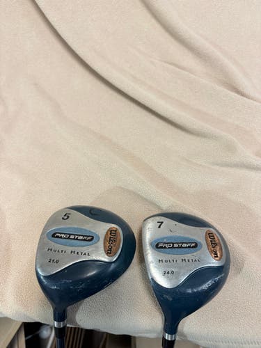 Men's Wilson Pro Staff Left Hand woods Set Regular Flex Graphite Shaft (Used)