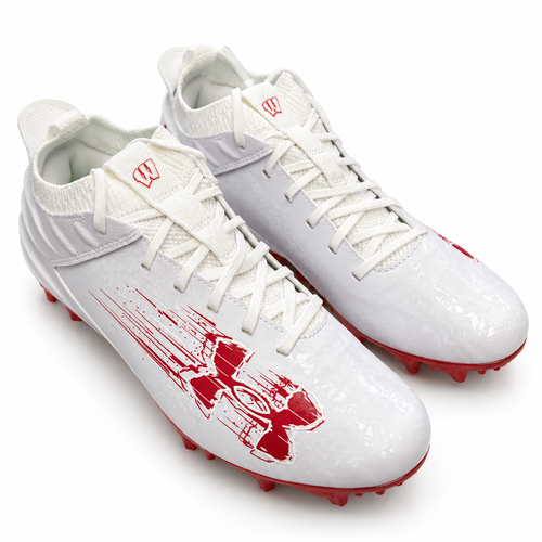 Under Armour TM Blur 2.0 Suede MC Football Cleats US 13.5 White and Red New Box