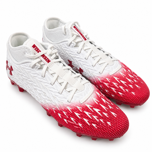 Under Armour TM Spotlight Clone 4.0 MC Football Cleats US 10 White and Red New Box