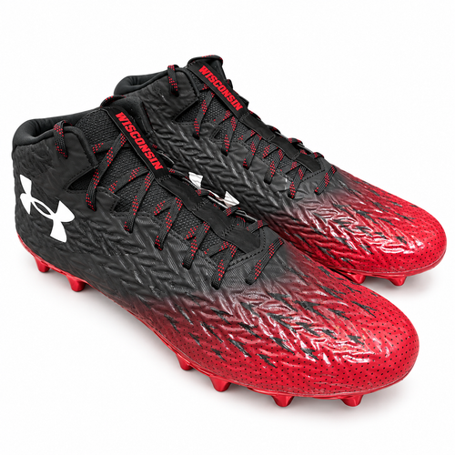 Under Armour TM Spotlight Clone 4.0 Mid MC N Football Cleats US 13 Black and Red New Box