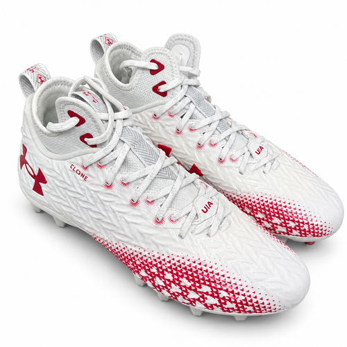 Under Armour TM Spotlight Clone 3.0 MC Football Cleats US 11.5 White and Red New Box