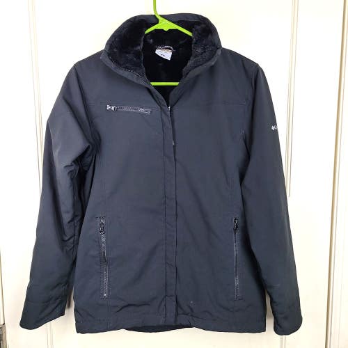 Columbia Titanium Womens Black Softshell Jacket Fleece Lined Winter Size: S
