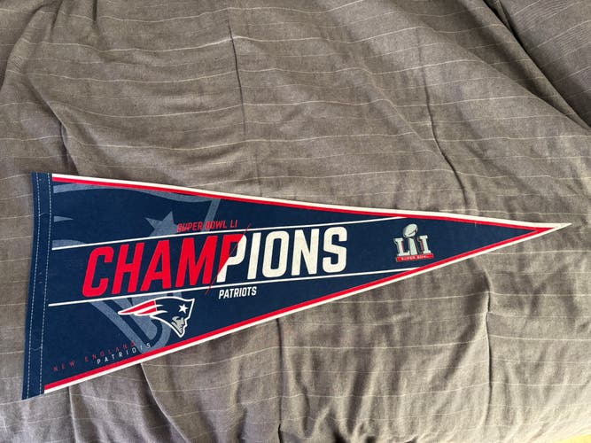 New England Patriots Super Bowl LI Champions Pennant