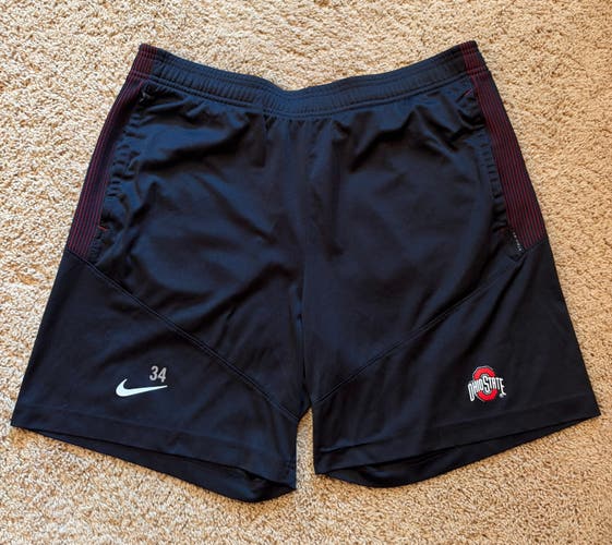Nike Ohio State Buckeyes Dri-FIT Athletic Shorts – Men’s Medium – Black #34