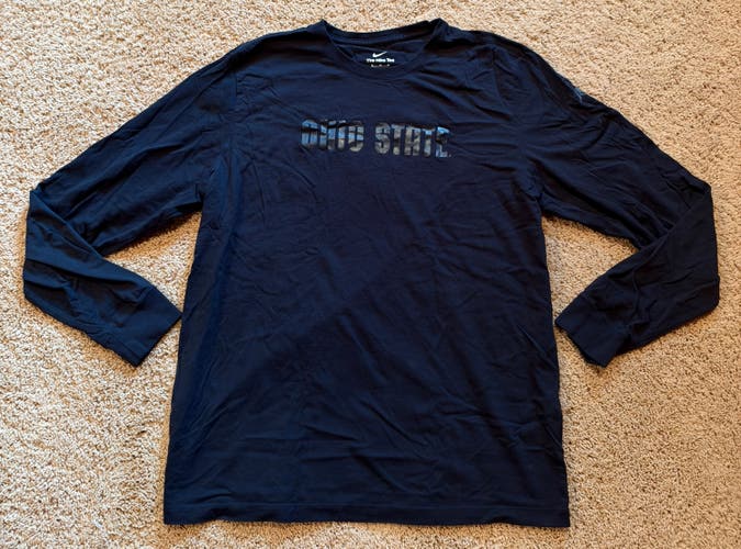 Nike Ohio State Buckeyes Long Sleeve Shirt – Men’s XL – Black