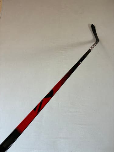 Used 87 Flex P92 Senior Bauer Nexus Geo Left Hand Pro Stock Hockey Stick - Red
