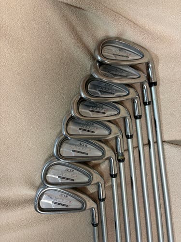 Men's Acer XDS Right Handed Iron Set Senior Flex Graphite Shaft (8 Clubs) #4 - #9, PW, SW (Used)
