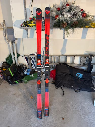 Men's Rossignol Hero FIS GS Pro 193 cm Racing Skis With Bindings Max Din 18 (Used)