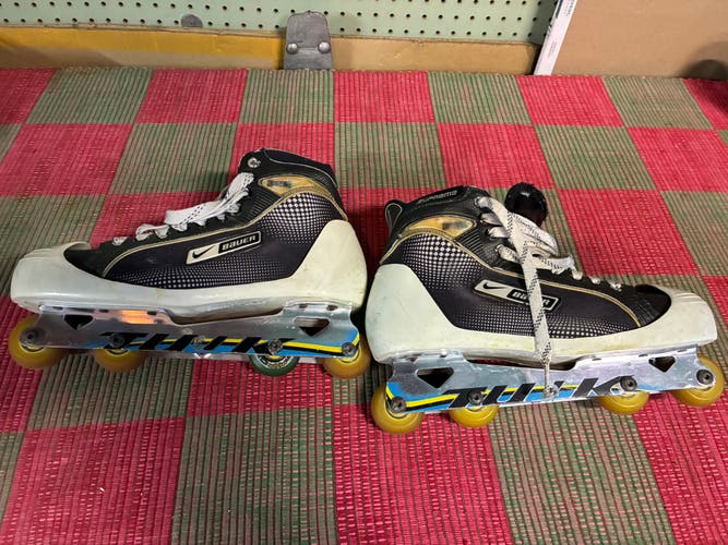 Bauer One 55G Goalie Roller Hockey Inline Skates Size 7.5