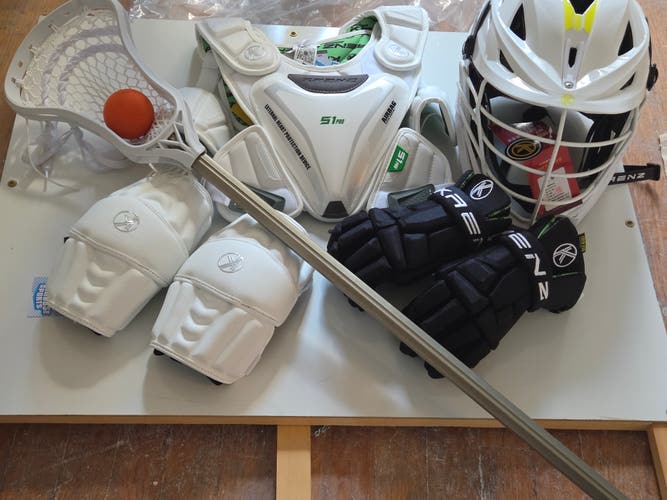 5 Piece Youth Lacrosse Equipment Starter Kit, Brand New, Medium