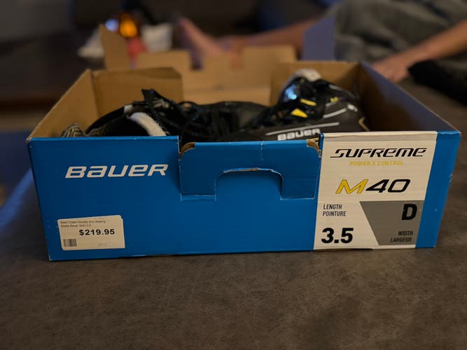 2024 Bauer Supreme M40 Hockey Skates Regular Width Size 3.5 (Used)