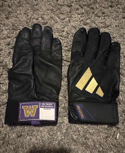 UW Team Issued Medium Adidas Adizero 4.0 Batting Gloves (New)