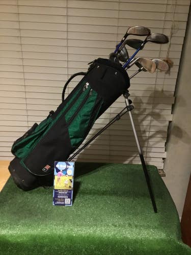 USKG Juniors TS-12 Full Set 3W, 5W, 4H, 5-PW-SW, No 8i TS57 Graphite & Bag Read