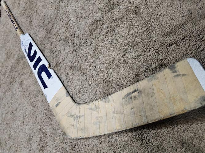 JOHN VANBIESBROUCK Early 90's Signed New York Rangers NHL Game Used Hockey Stick