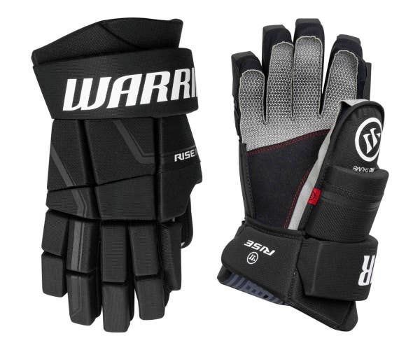 New Warrior Rise Junior Hockey Gloves Size 12 11735-WARRISEGJ4BK12