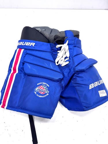 Used Bauer ROCHESTER AMERICANS Senior Goalie Pant Royal Blue SM 11860-S000317861