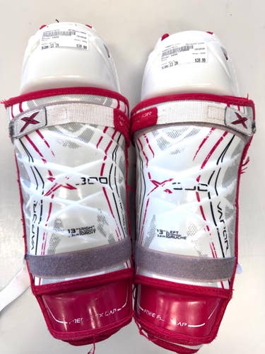 Used Bauer X800 Intermediate Shin Guards White 13" 11860-S000317813