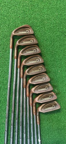 Men's copperhead, beryllium copper Tour Left Hand Iron Set Regular Flex 8 Pieces (Used)