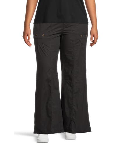 XCVI Royston Dress Pants Women's Large Black Stretch Mid Rise Wide Leg GBO4771
