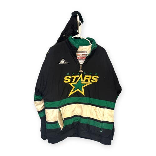 Vintage 90s Apex One Dallas Stars Puffer Jacket Hood NHL M
