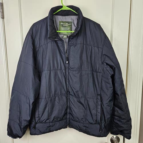 Eddie Bauer Goose Down Puffer Jacket Coat Men's Size: XL Black