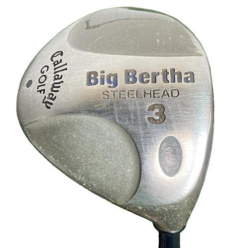Callaway Big Bertha Steelhead 3 Wood 15* RH RCH 99 Stiff Graphite 43" HC Nice