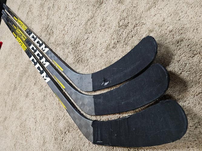 3x PACK MCGINN Penguins Game Used Sticks CCM Super Tacks AS2 PRO 85 flex LH