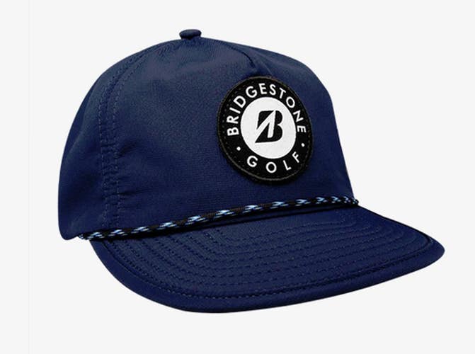 NEW Bridgestone Crusher Navy Blue Adjustable Snapback Golf Hat/Cap