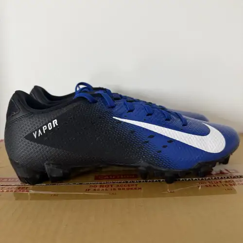 Nike Vapor Untouchable Speed 3 TD Football Cleats Black Blue Size 10 AO3034-007 NEW