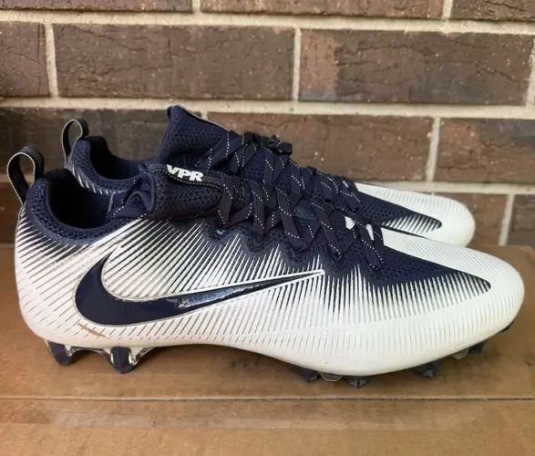 Nike Vapor Untouchable Pro TB White Navy Football Cleats 16 844816-140 New With Box
