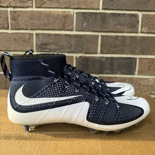 Nike Vapor Untouchable Flyknit TD White Navy Football Cleats 14 698833-411 New