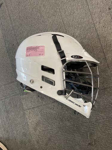 Used Cascade CPV HELMET Lacrosse Helmet White MD 11614-S000246881