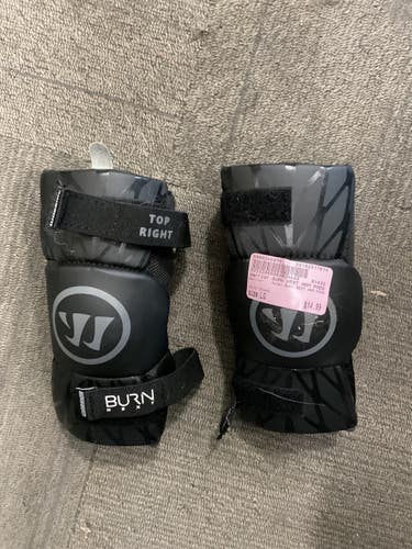 Used Warrior BURN NEXT ARM PADS Lacrosse Arm Pads/Guards Black LG 11614-S000246876