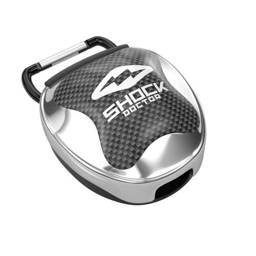 New Shock Doctor Mouthguard Case - Chrome Silver 11735-SHD112C