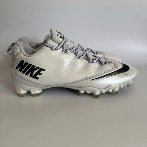 Nike Zoom Vapor Carbon Fly 2 TD White Black Football Cleats 9.5 596630-102 Used