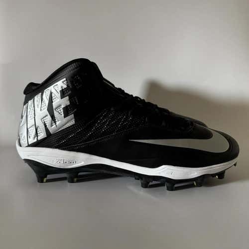 Nike Zoom Code Elite 3/4 TD Football Cleats 14 Black Silver 603368-002 New