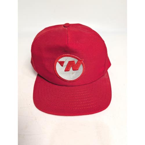 Vintage Northwest Airlines Red Snapback Hat Made in USA N Trucker Cap