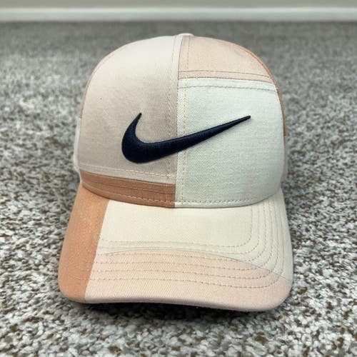 Nike Hat Cap Mens One Size Pink Patchwork Golf Dri FIT Classic99 Strap Back Logo