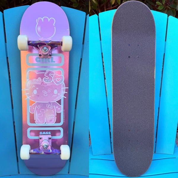 Girl X Hello Kitty 50th Anniversary Gass Complete Skateboard - V6 Dragon Wheels