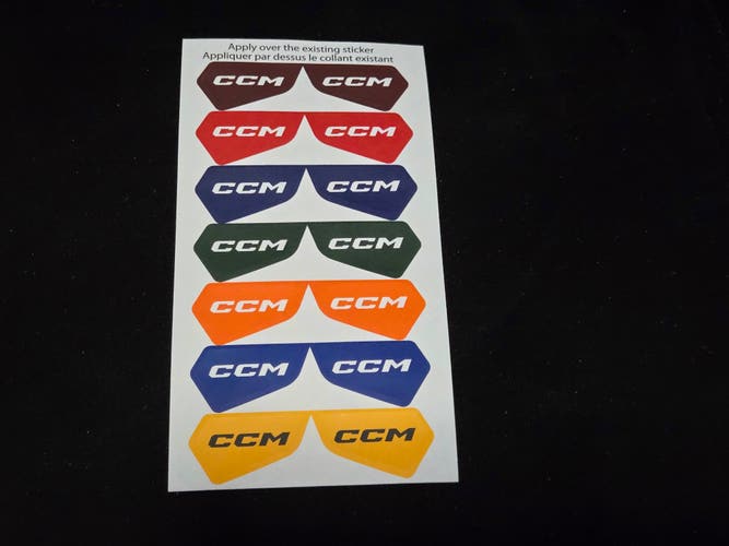 CCM Pro Stock Hockey Visor Decals Stickers (New) 100% Authentic