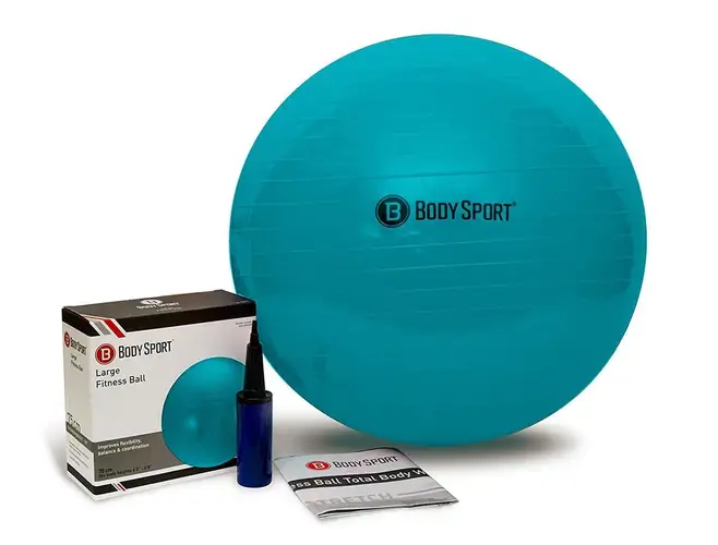 New BodySport Fitness Ball 85 CM Exercise Stability Ball with Pump Teal 11735-BSPBDS10085CM