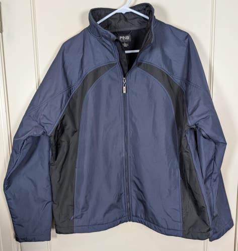 PING Collection Fleece Lined Golf Jacket Softshell Men's Size: L Blue